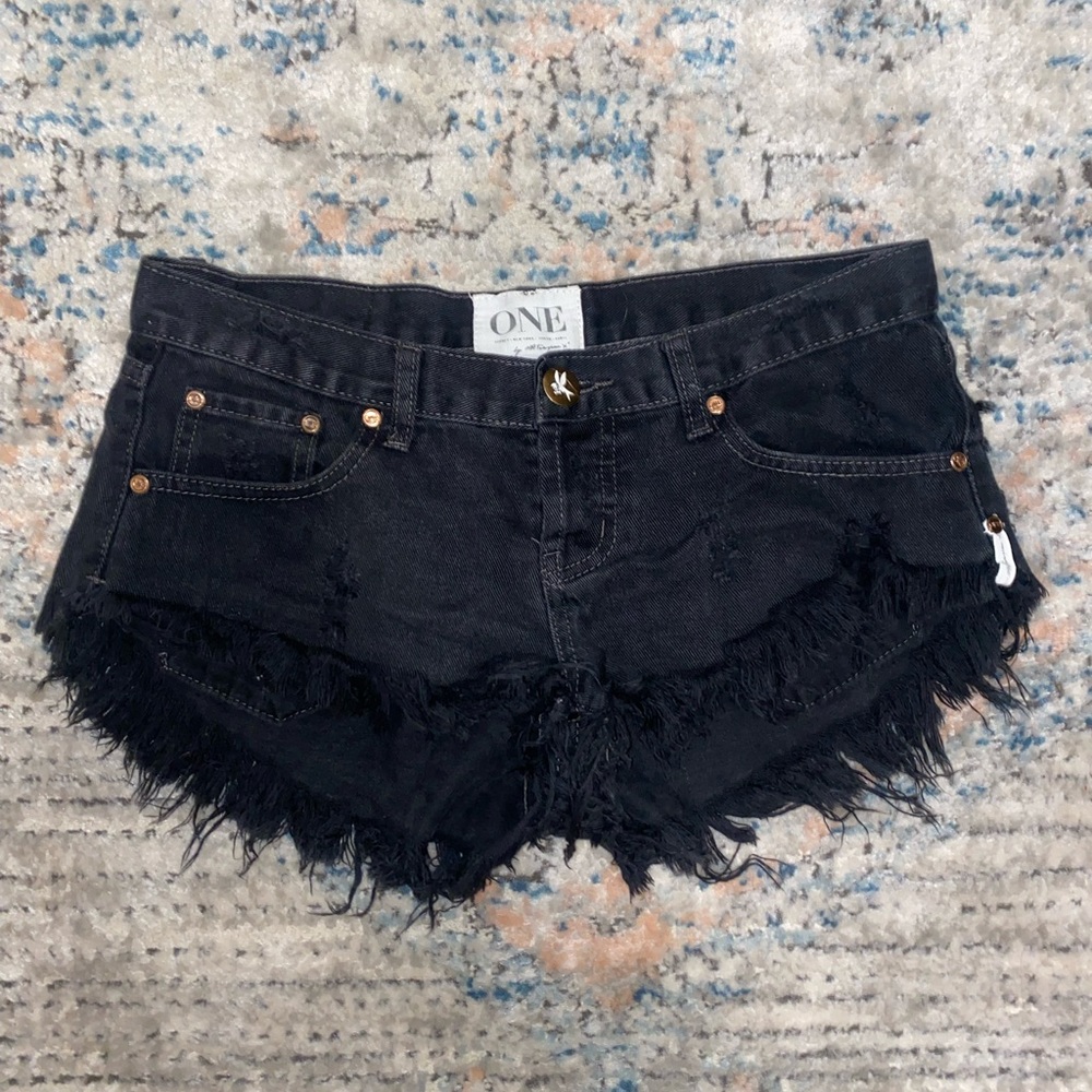 One Teaspoon Bonitas Black Shorts